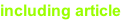 including article